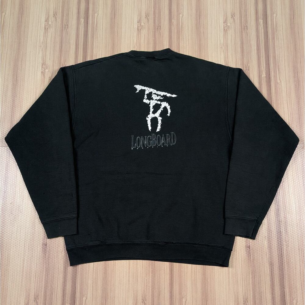 Vintage Longboard Magazine Crewneck Sweater Dogtown Skate Thrasher Dogtown Grail